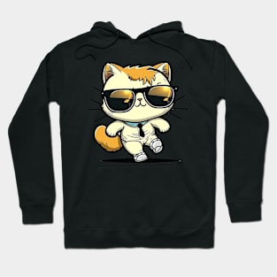 Copy of Cute ginger cat wearing sunglasses Hoodie